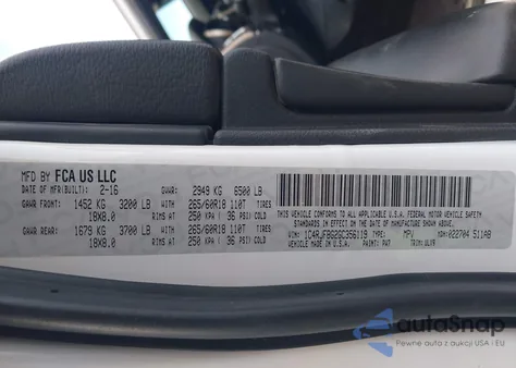 2016 Jeep Grand Cherokee Limited from USA, damaged, VIN 1C4RJFBG2GC356119